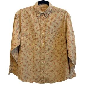 Vintage Cotton Paisley Long Sleeved Shirt Size M